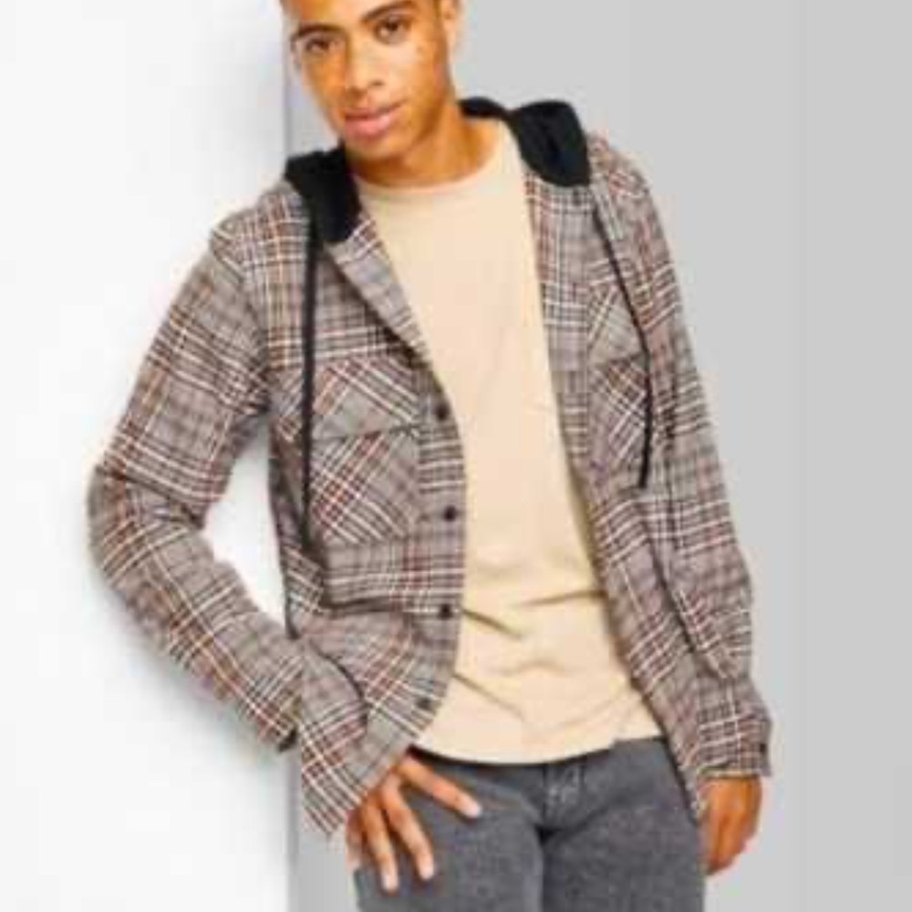 Original use plaid hoodie nwt